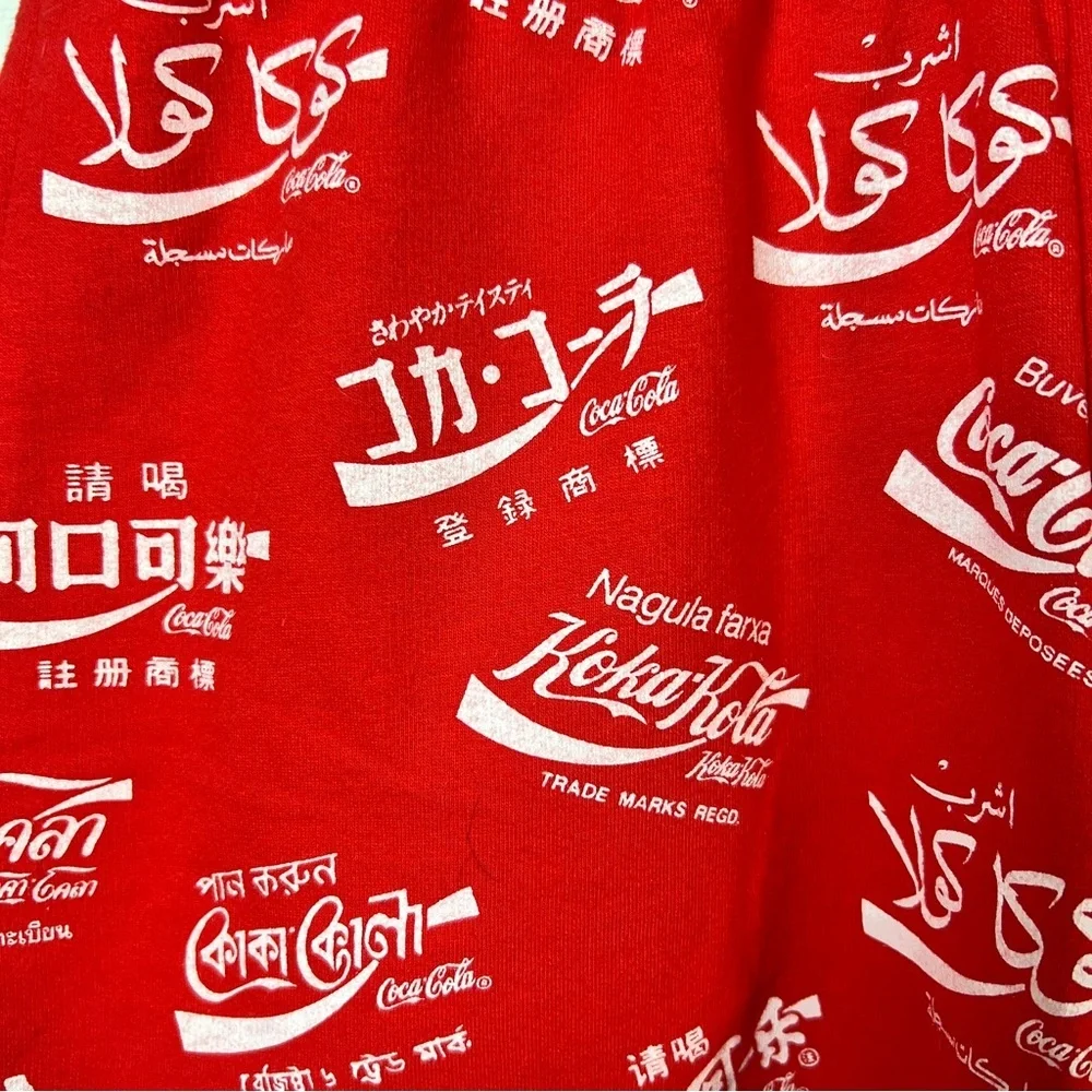 Coca-Cola International Logo Shorts | Red & White | Graphic Shorts | Size Small